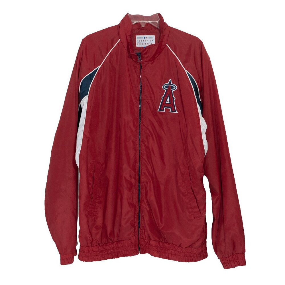MLB Los Angeles Angels Jacket Vintage Genuine Merch Windbreaker Coat Embroidered